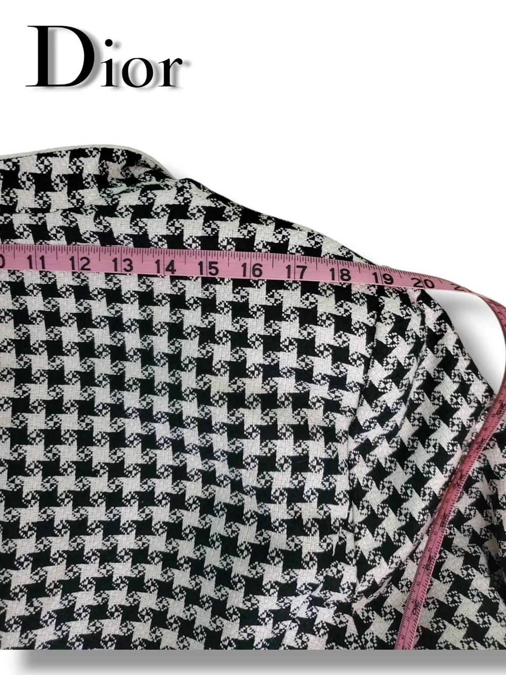 Dior Black & White Houndstooth Blazer